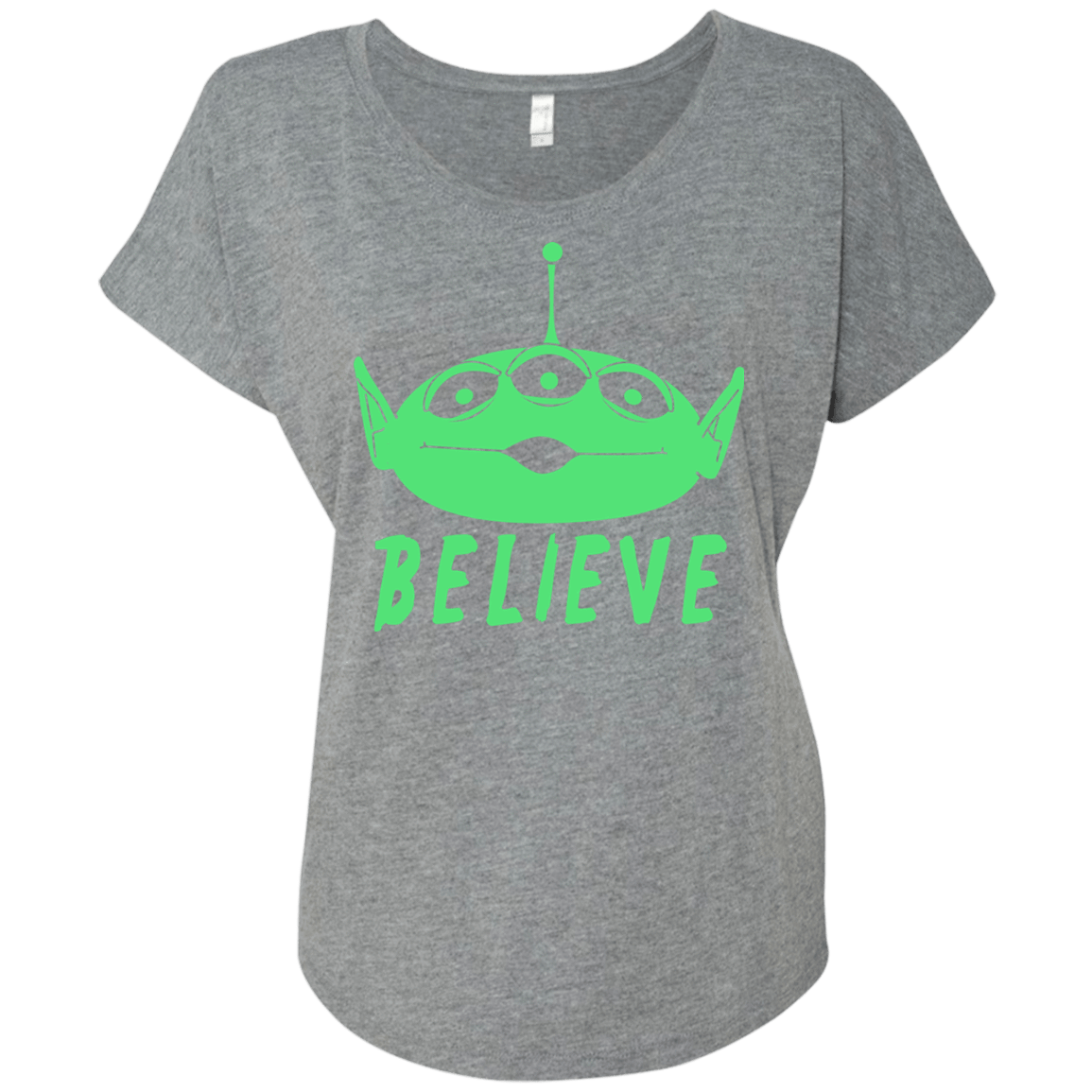 T-Shirts Premium Heather / X-Small Believe Triblend Dolman Sleeve