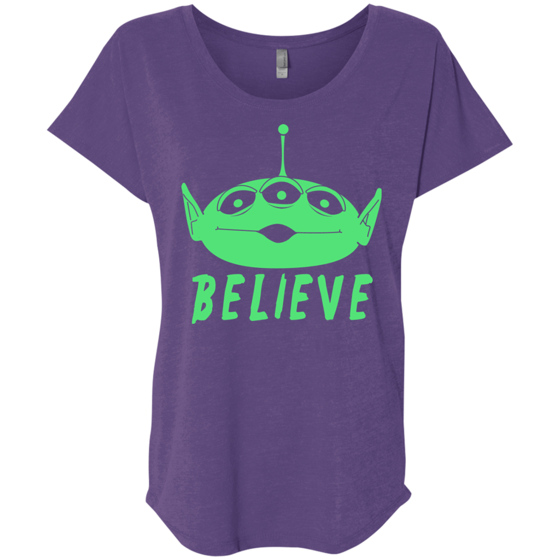 T-Shirts Purple Rush / X-Small Believe Triblend Dolman Sleeve