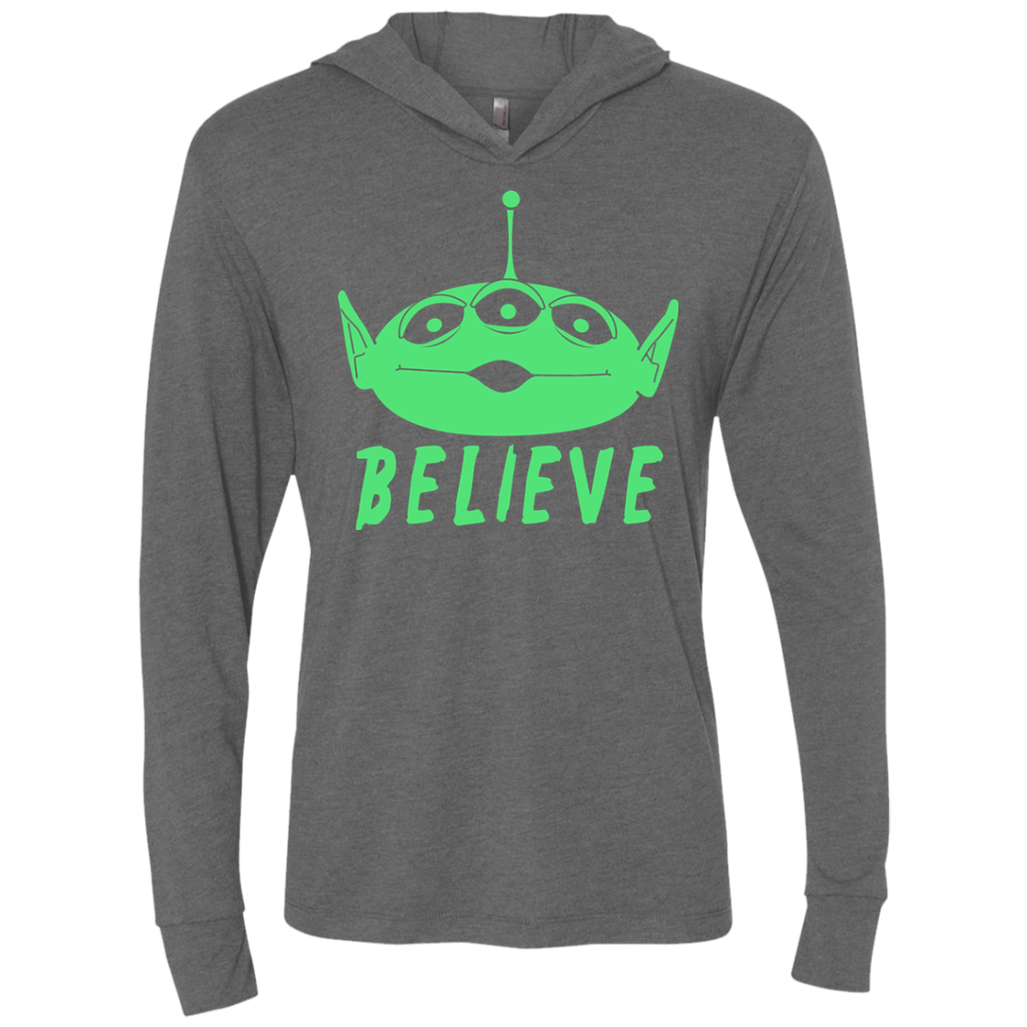 T-Shirts Premium Heather / X-Small Believe Triblend Long Sleeve Hoodie Tee