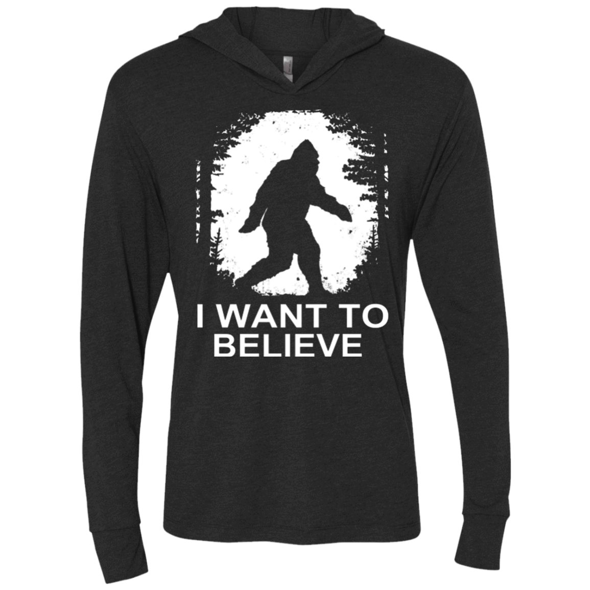 T-Shirts Vintage Black / X-Small Believe Triblend Long Sleeve Hoodie Tee