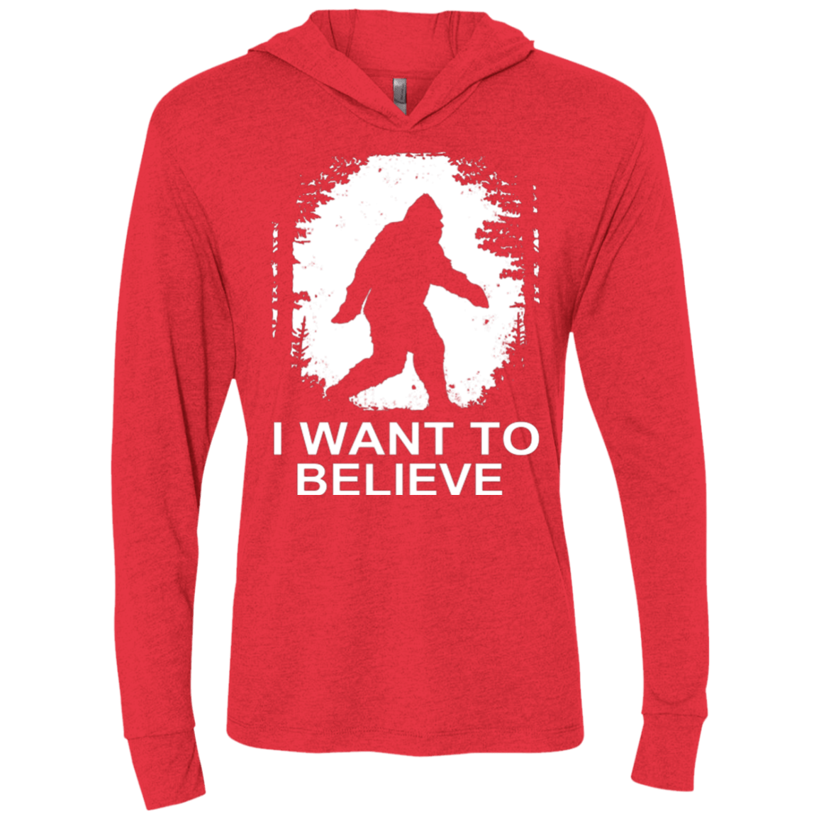 T-Shirts Vintage Red / X-Small Believe Triblend Long Sleeve Hoodie Tee