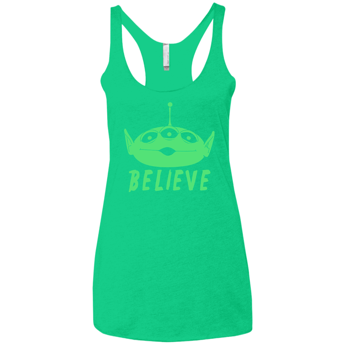T-Shirts Envy / X-Small Believe Women's Triblend Racerback Tank