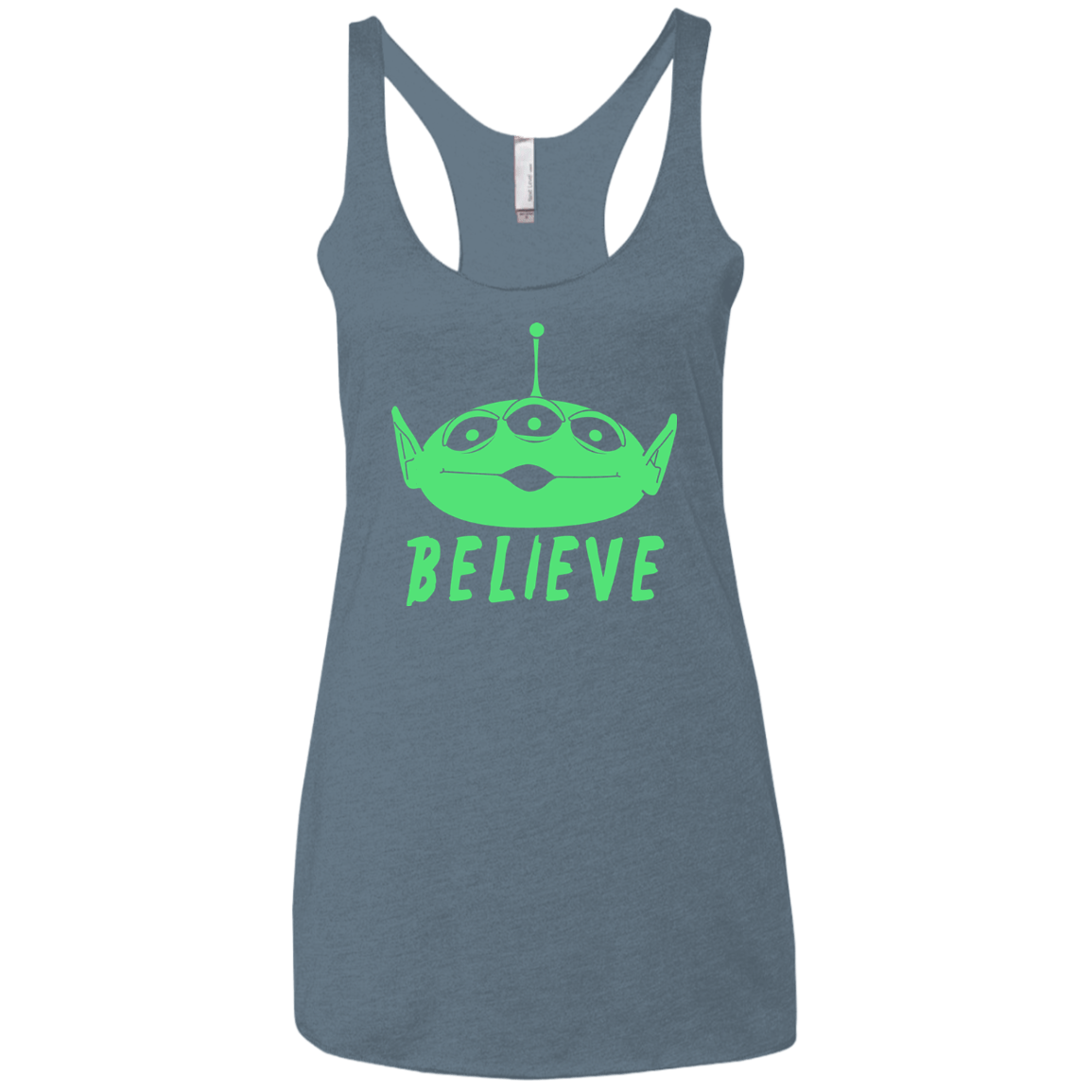 T-Shirts Indigo / X-Small Believe Women's Triblend Racerback Tank