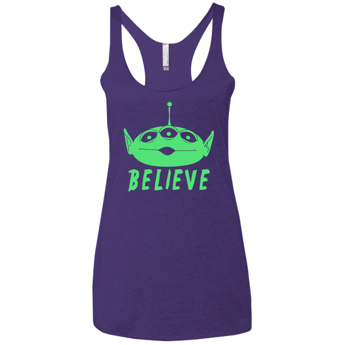 T-Shirts Purple Rush / X-Small Believe Women's Triblend Racerback Tank