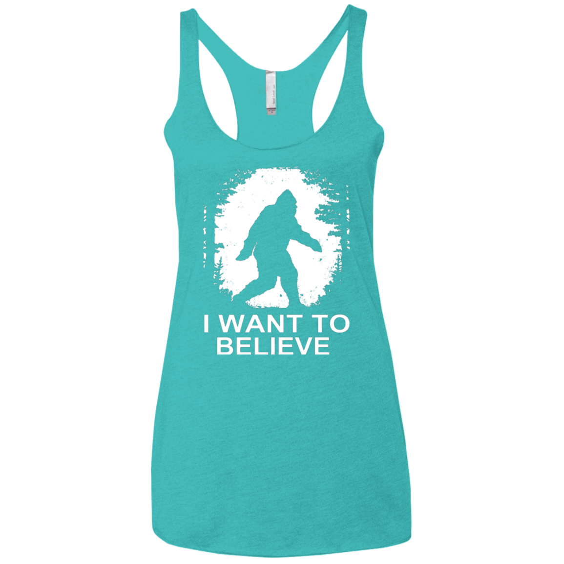 T-Shirts Tahiti Blue / X-Small Believe Women's Triblend Racerback Tank