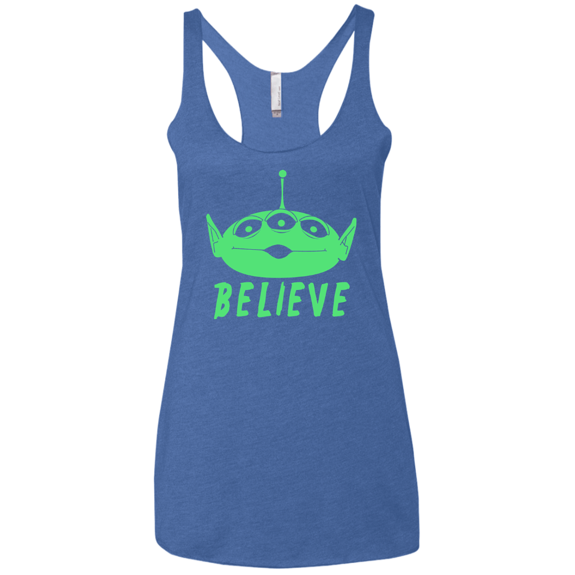 T-Shirts Vintage Royal / X-Small Believe Women's Triblend Racerback Tank
