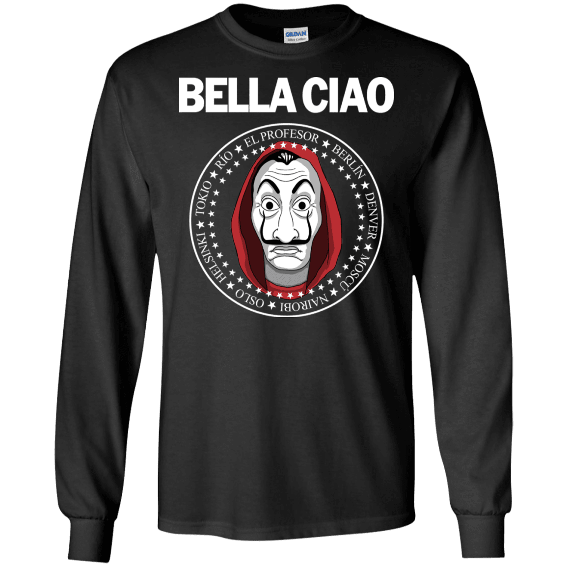 T-Shirts Black / S Bella Ciao Men's Long Sleeve T-Shirt