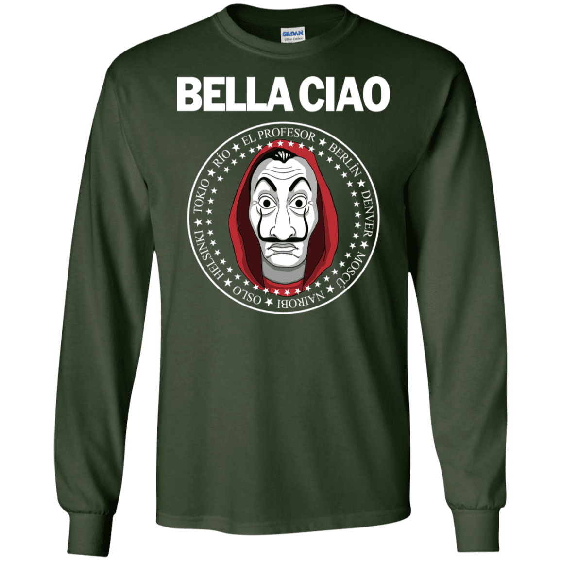 T-Shirts Forest Green / S Bella Ciao Men's Long Sleeve T-Shirt