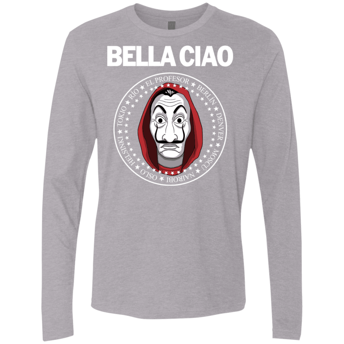 T-Shirts Heather Grey / S Bella Ciao Men's Premium Long Sleeve