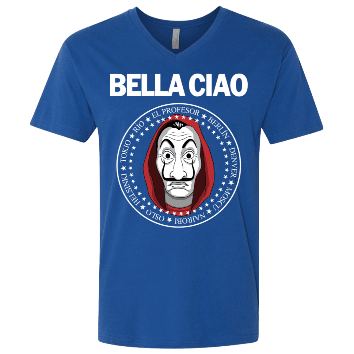 T-Shirts Royal / X-Small Bella Ciao Men's Premium V-Neck
