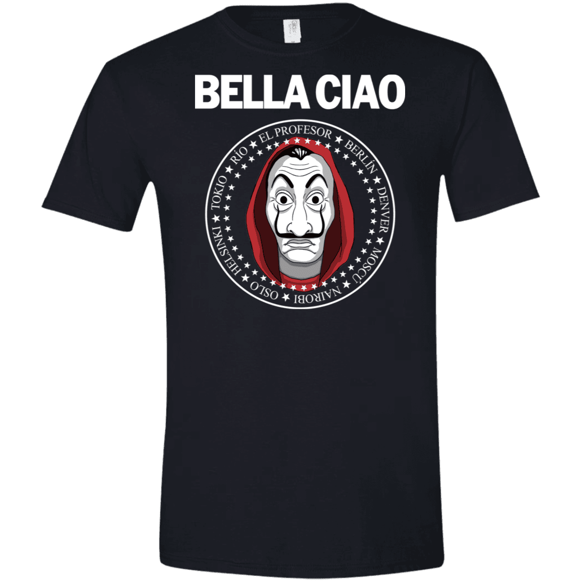 T-Shirts Black / X-Small Bella Ciao Men's Semi-Fitted Softstyle