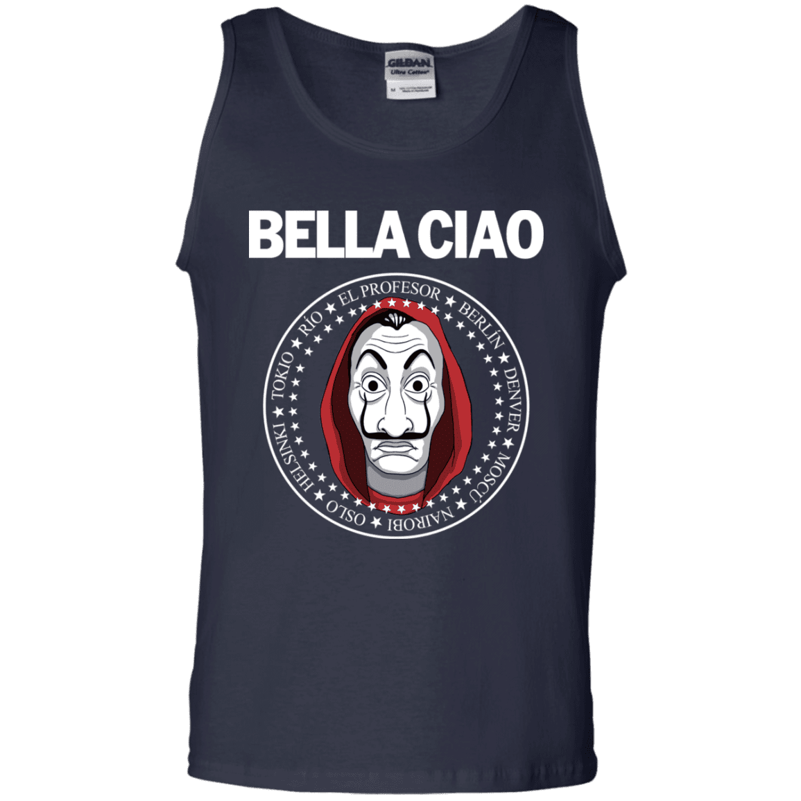 T-Shirts Navy / S Bella Ciao Men's Tank Top