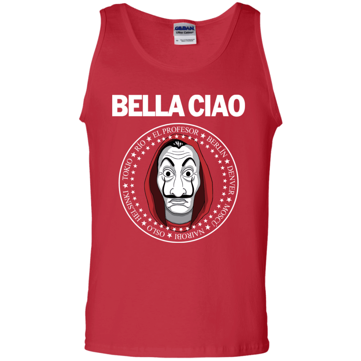 T-Shirts Red / S Bella Ciao Men's Tank Top