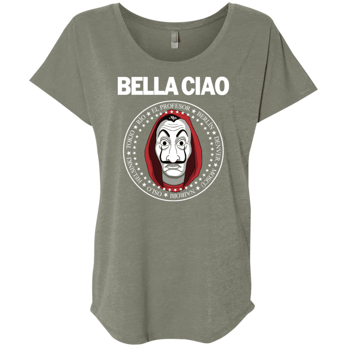 T-Shirts Venetian Grey / X-Small Bella Ciao Triblend Dolman Sleeve