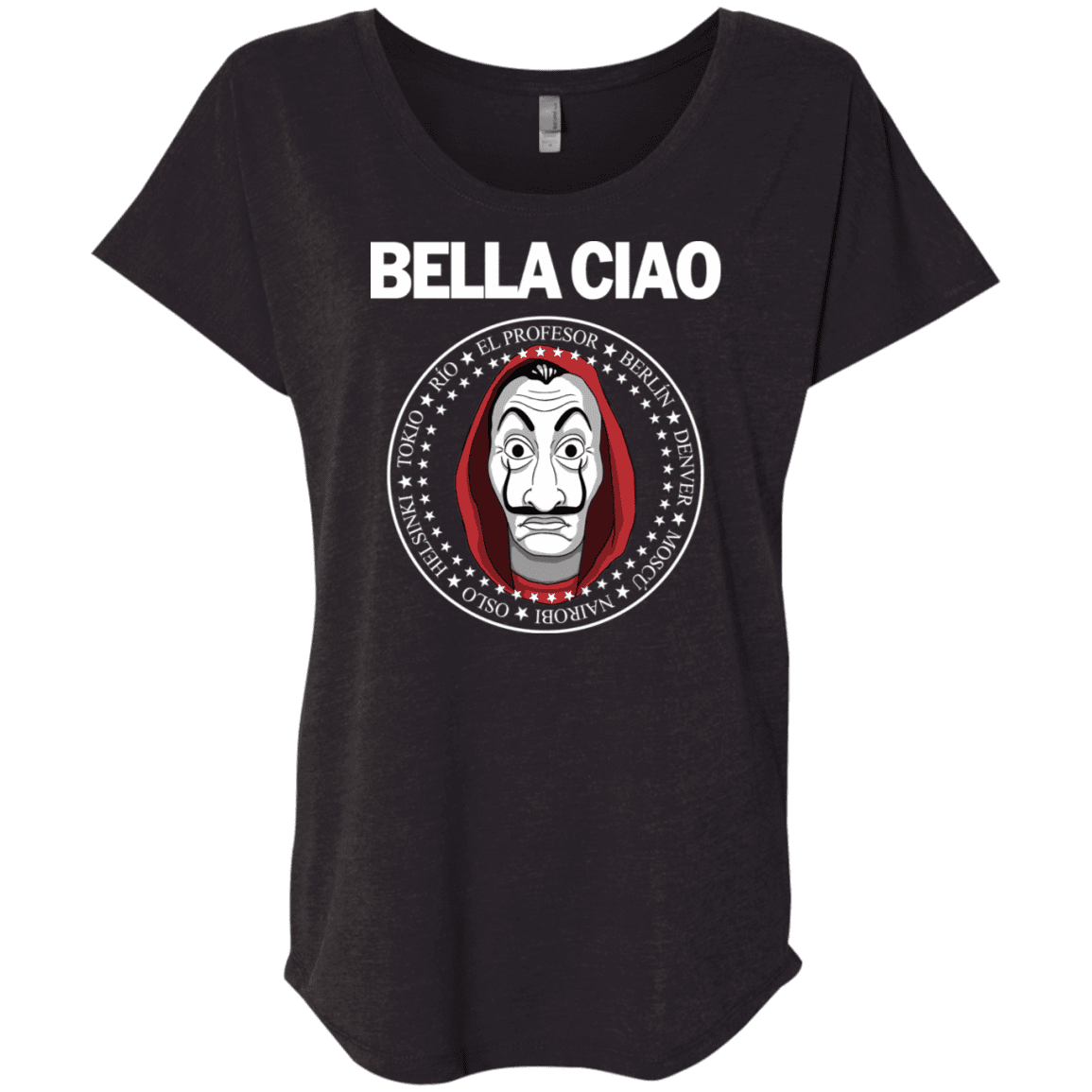 T-Shirts Vintage Black / X-Small Bella Ciao Triblend Dolman Sleeve