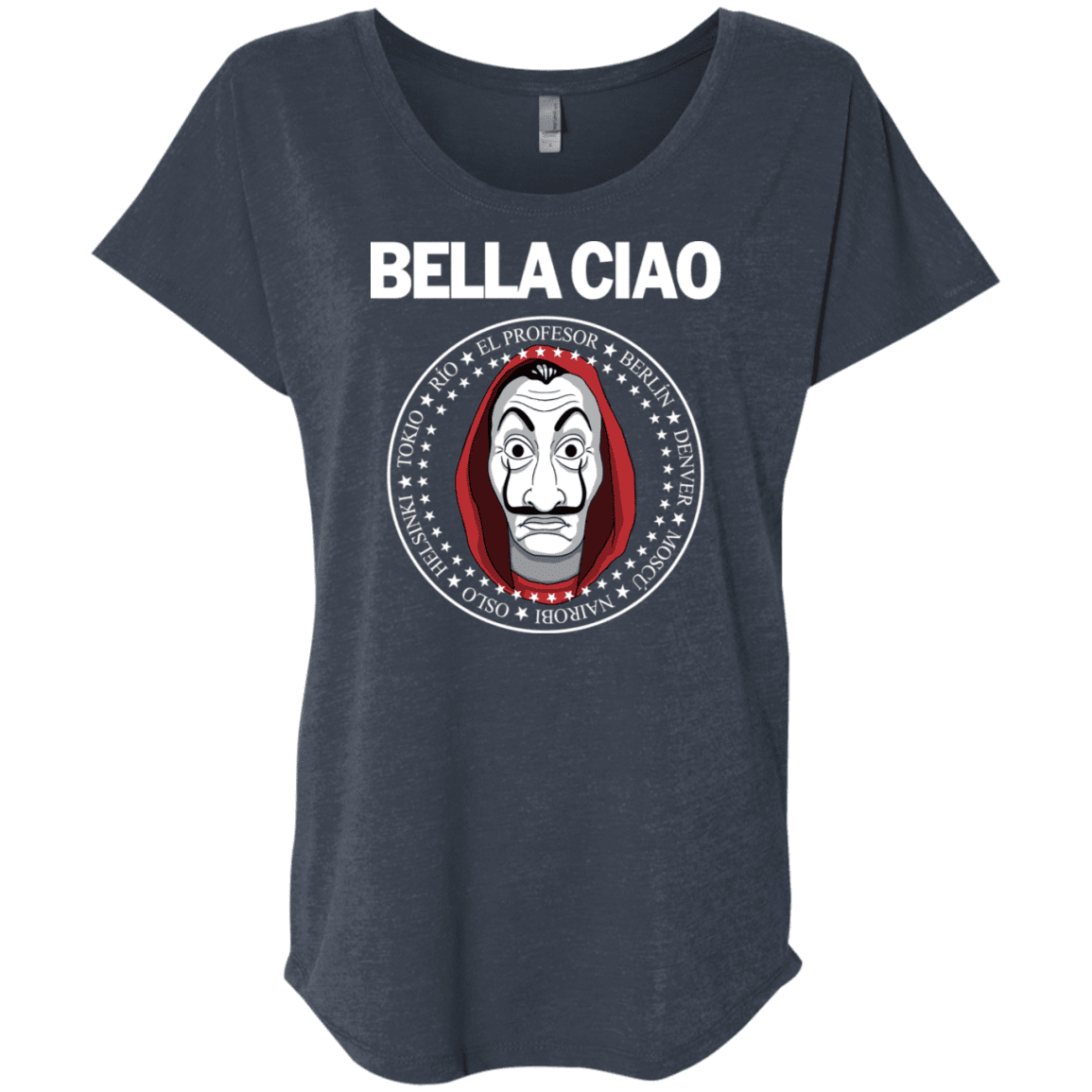 T-Shirts Vintage Navy / X-Small Bella Ciao Triblend Dolman Sleeve