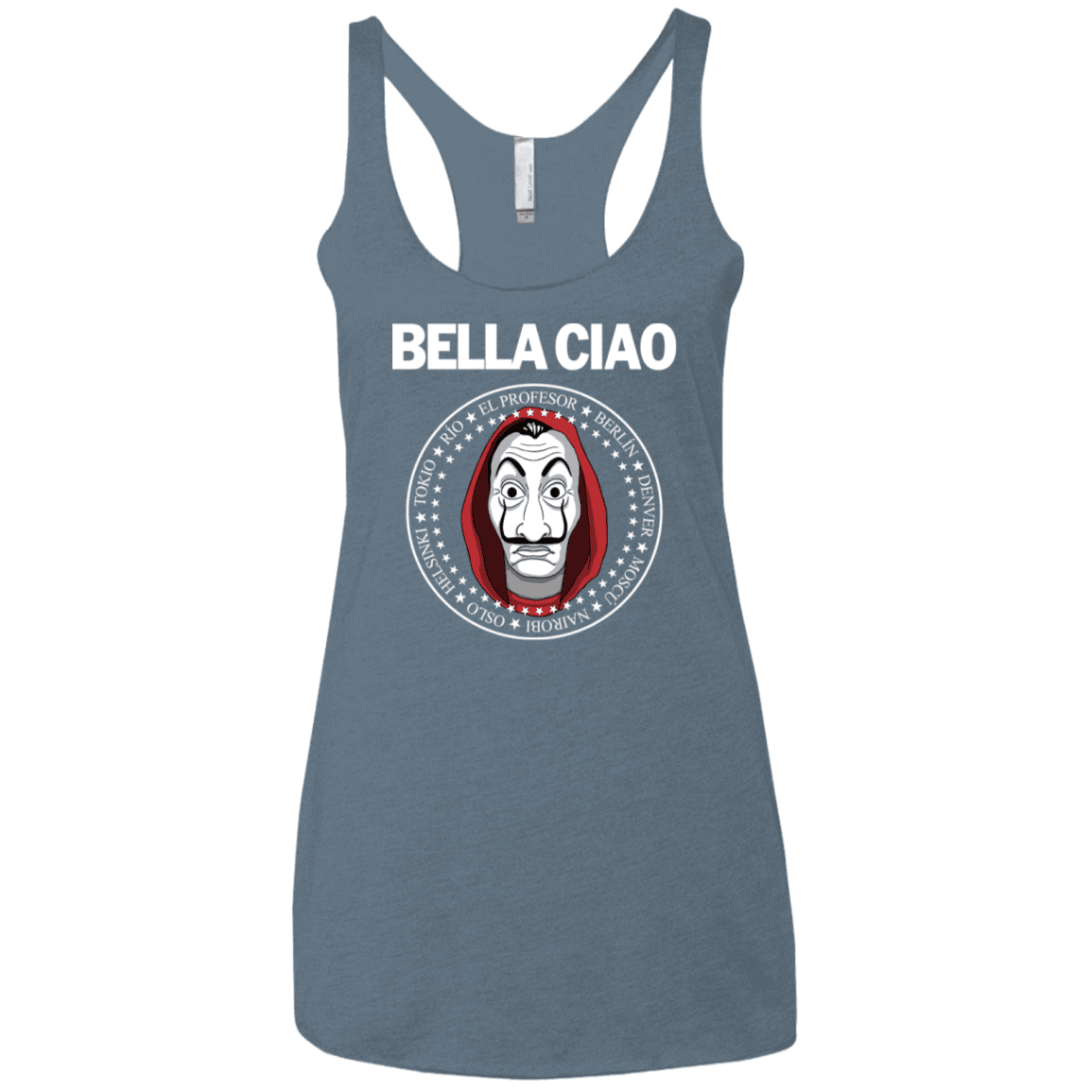 T-Shirts Indigo / X-Small Bella Ciao Women's Triblend Racerback Tank