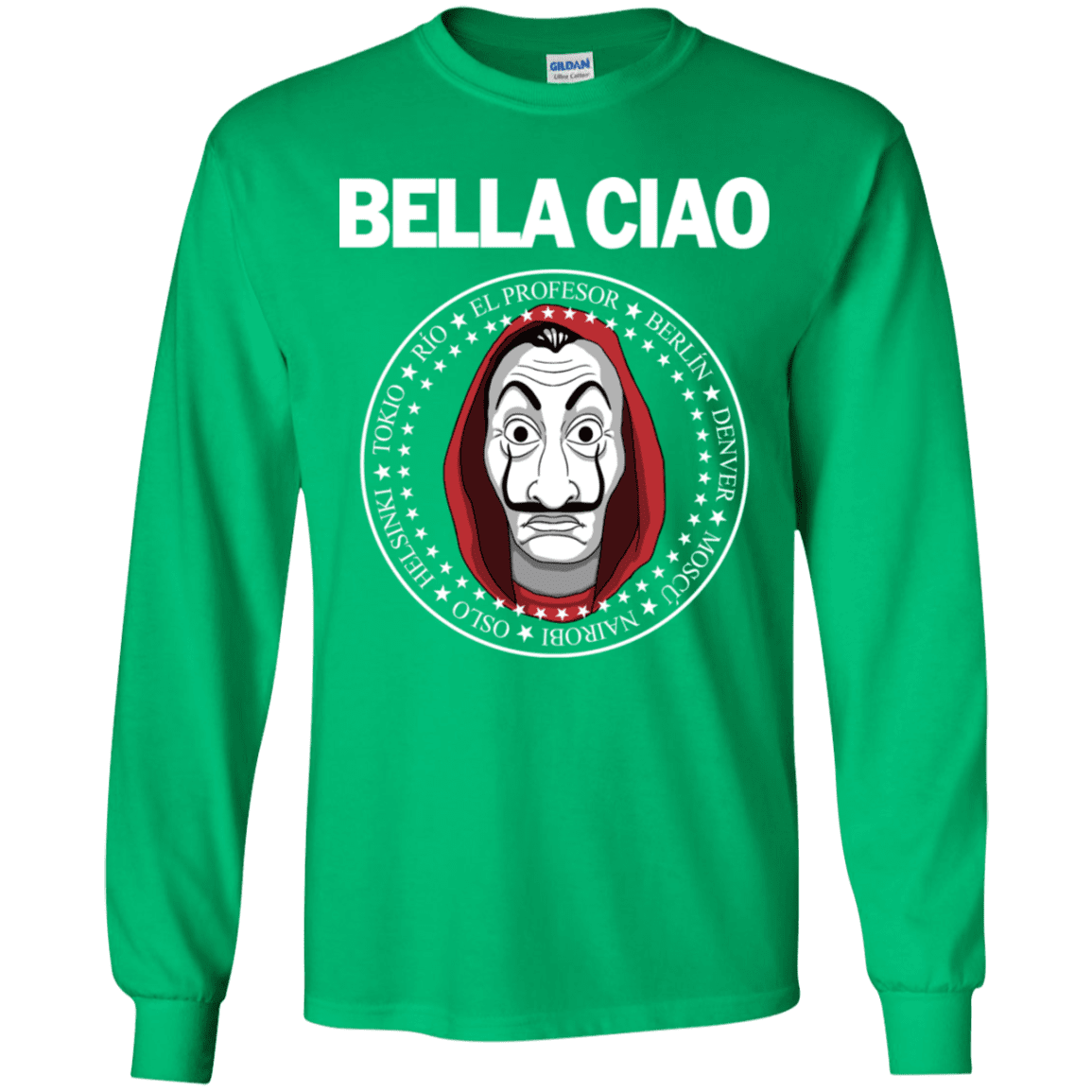 T-Shirts Irish Green / YS Bella Ciao Youth Long Sleeve T-Shirt