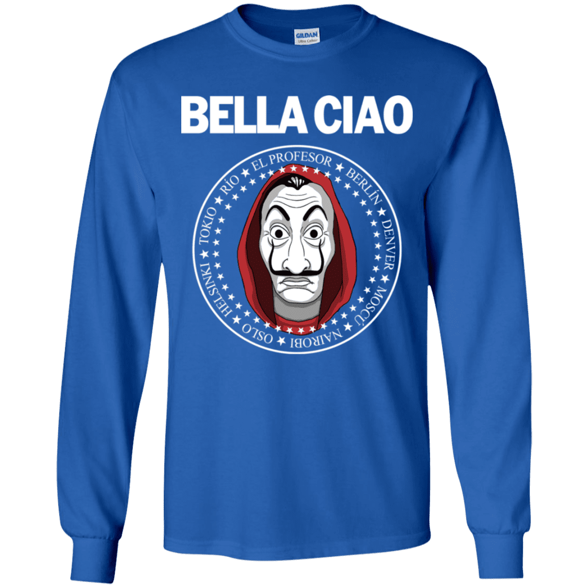T-Shirts Royal / YS Bella Ciao Youth Long Sleeve T-Shirt