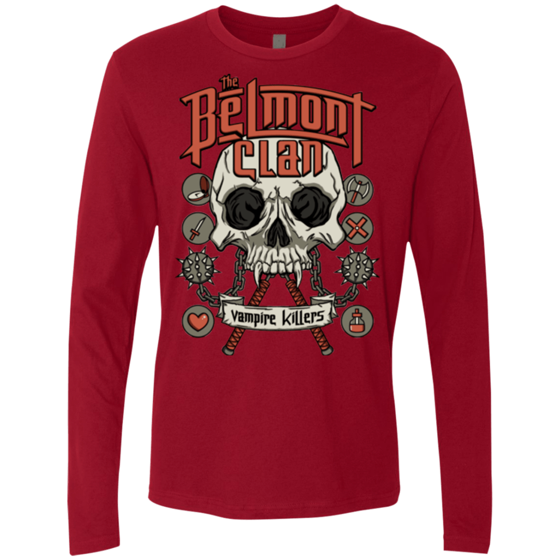 T-Shirts Cardinal / Small Belmont Clan Men's Premium Long Sleeve