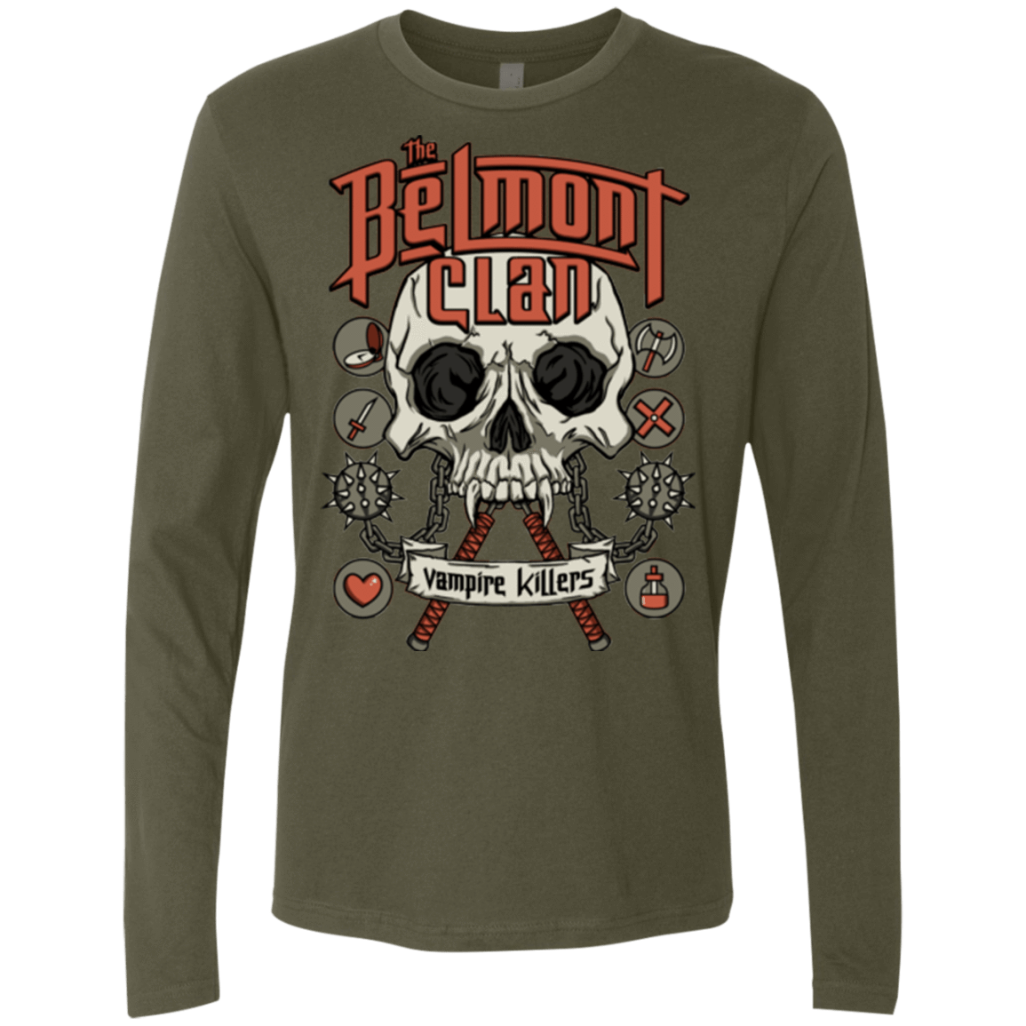 T-Shirts Military Green / Small Belmont Clan Men's Premium Long Sleeve