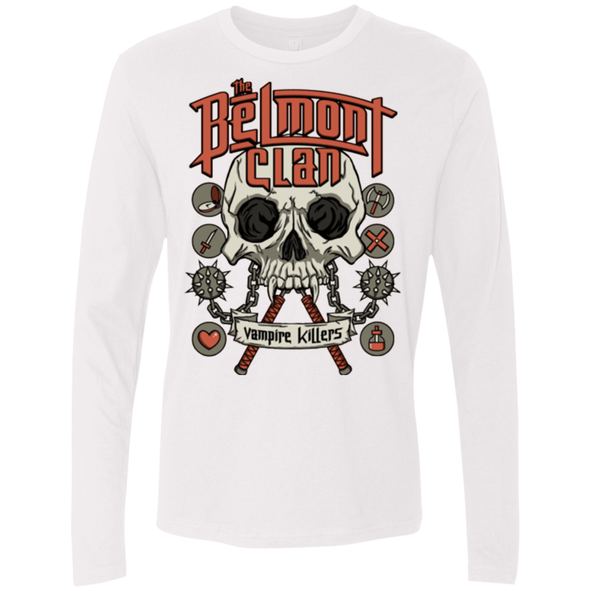 T-Shirts White / Small Belmont Clan Men's Premium Long Sleeve