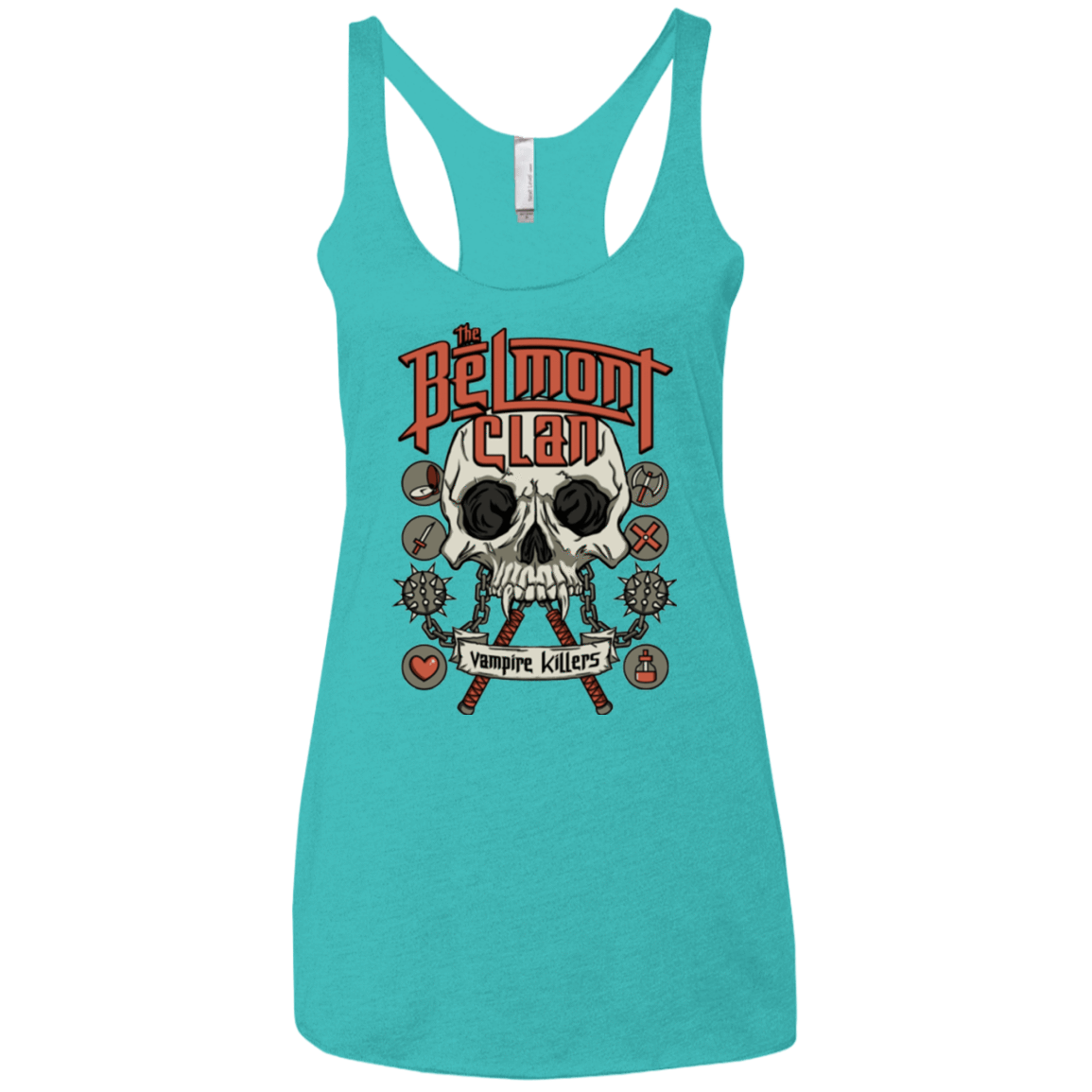 T-Shirts Tahiti Blue / X-Small Belmont Clan Women's Triblend Racerback Tank