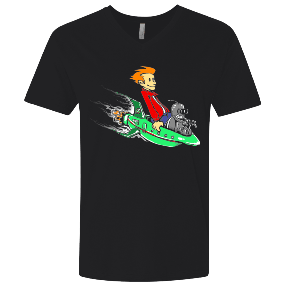 T-Shirts Black / X-Small Bender and Fry Men's Premium V-Neck