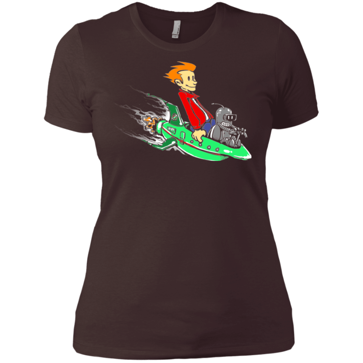 T-Shirts Dark Chocolate / X-Small Bender and Fry Women's Premium T-Shirt