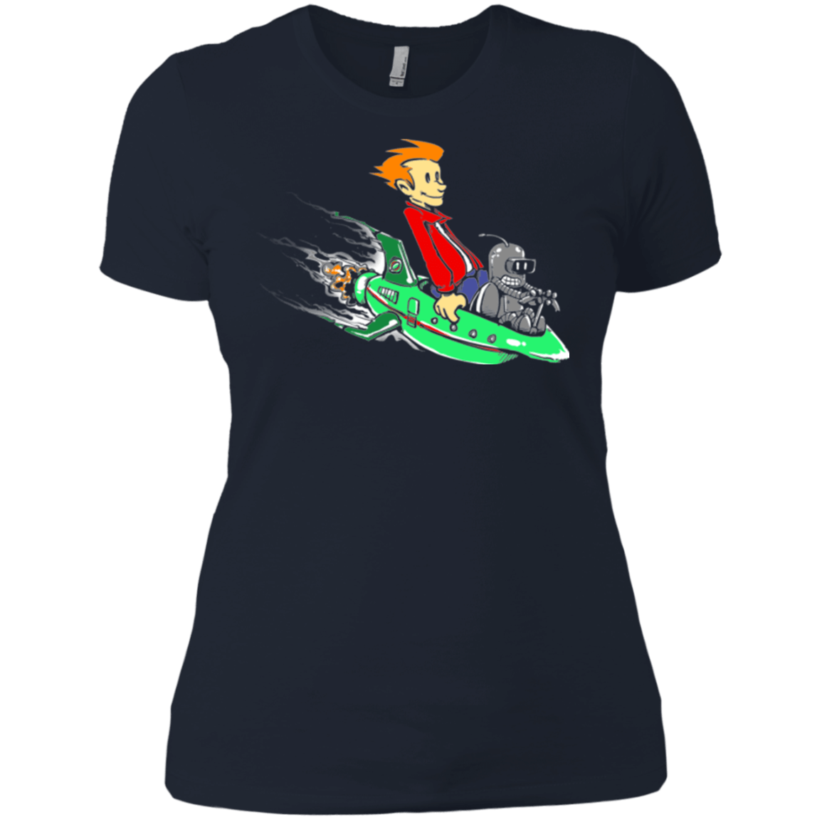 T-Shirts Midnight Navy / X-Small Bender and Fry Women's Premium T-Shirt