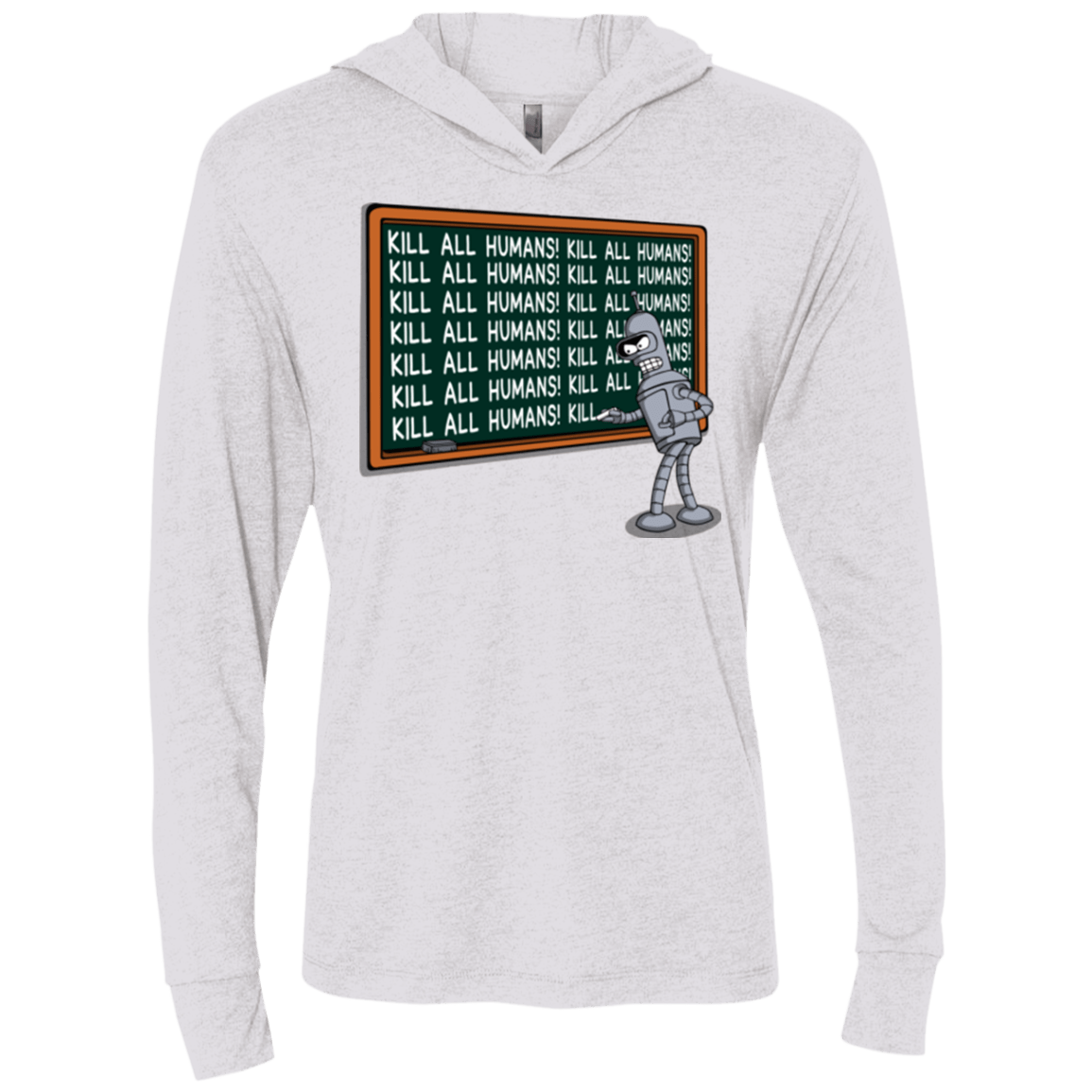 T-Shirts Heather White / X-Small Bender Detention Triblend Long Sleeve Hoodie Tee