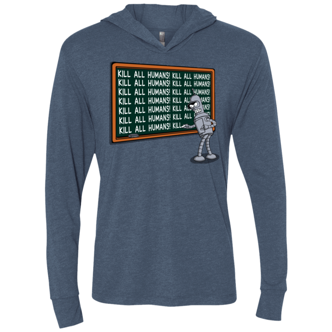 T-Shirts Indigo / X-Small Bender Detention Triblend Long Sleeve Hoodie Tee