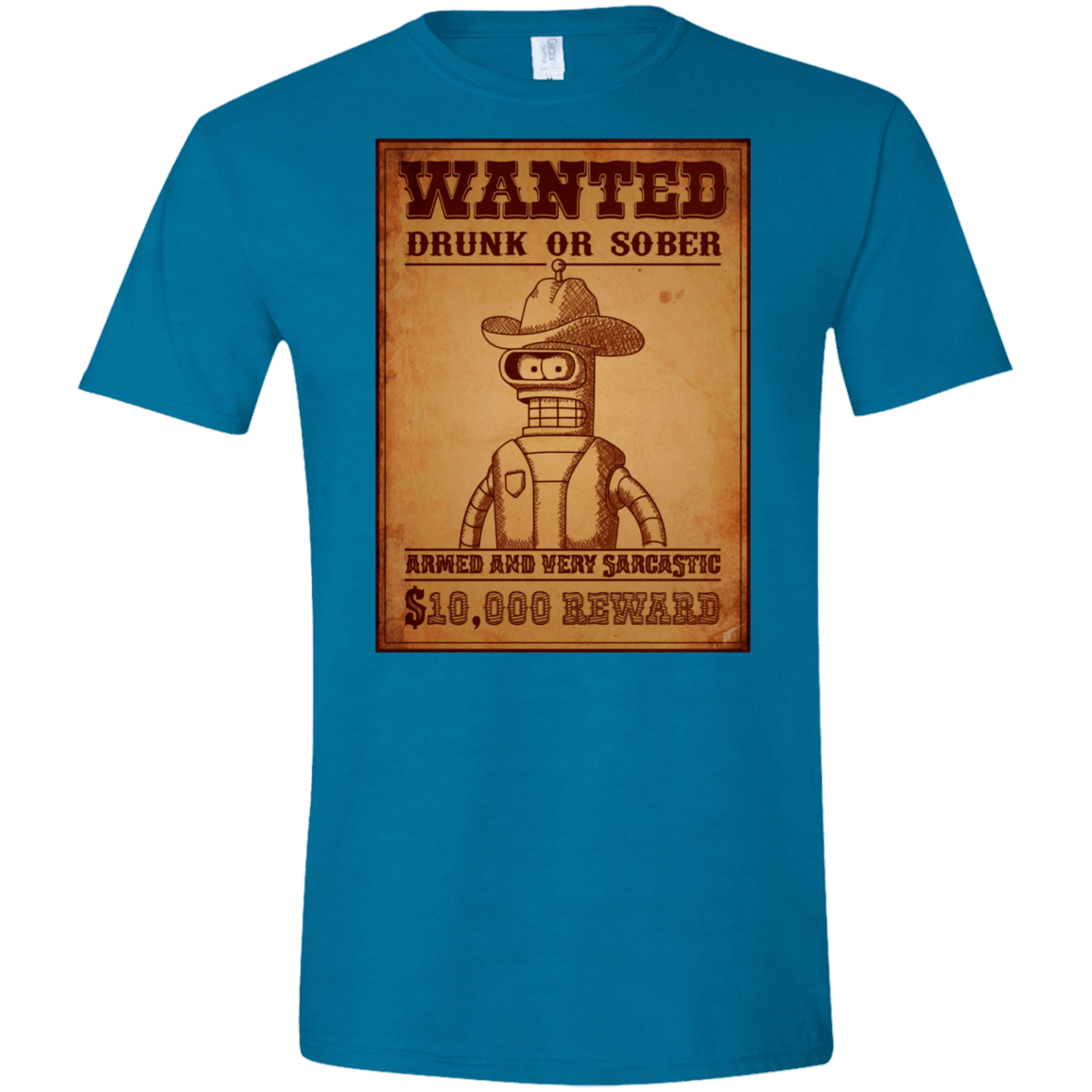 T-Shirts Antique Sapphire / S Bender Wanted Men's Semi-Fitted Softstyle