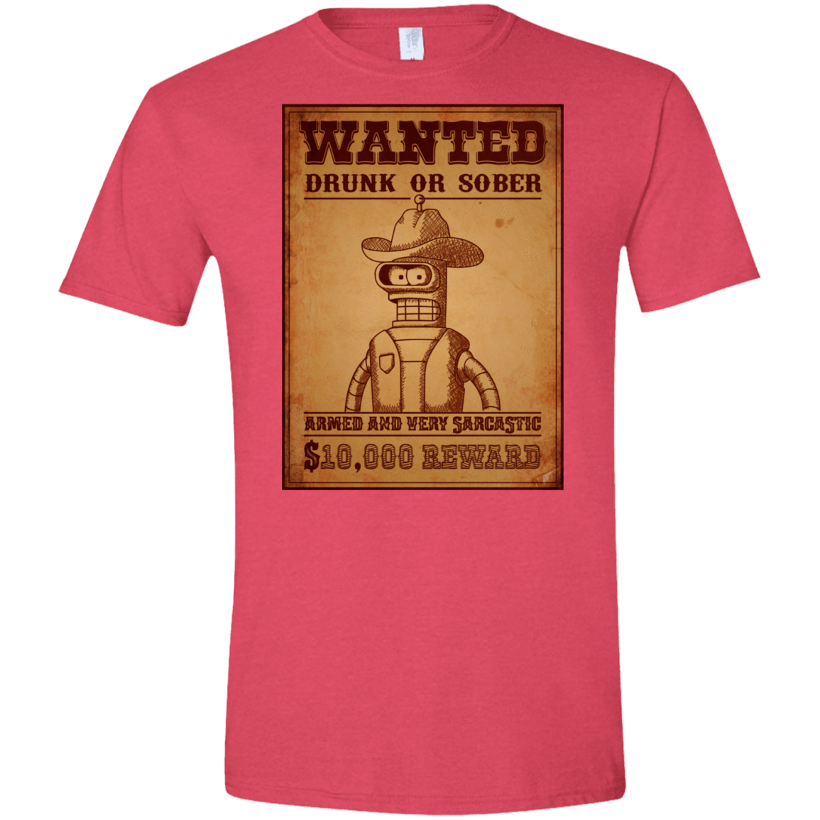 T-Shirts Heather Red / S Bender Wanted Men's Semi-Fitted Softstyle