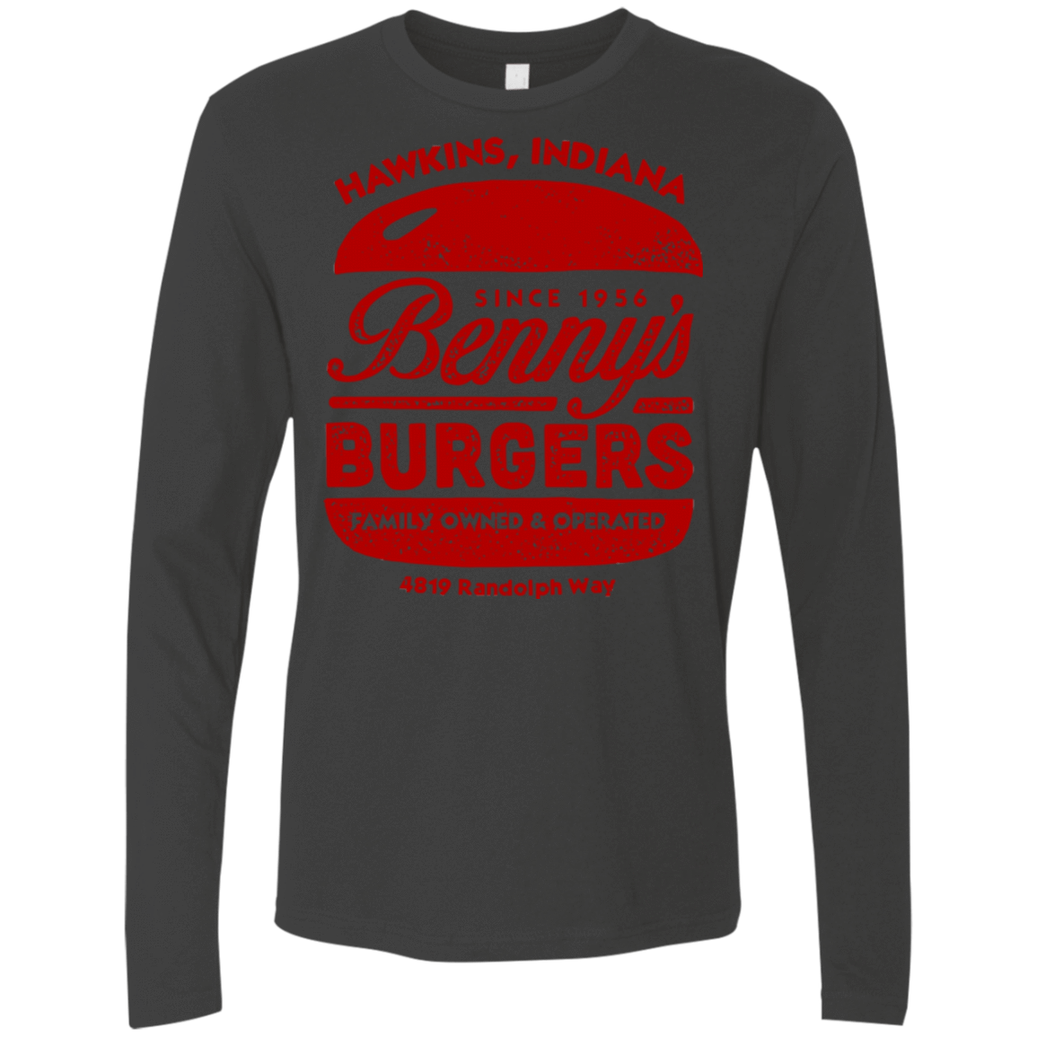 T-Shirts Heavy Metal / Small Benny's Burgers Men's Premium Long Sleeve