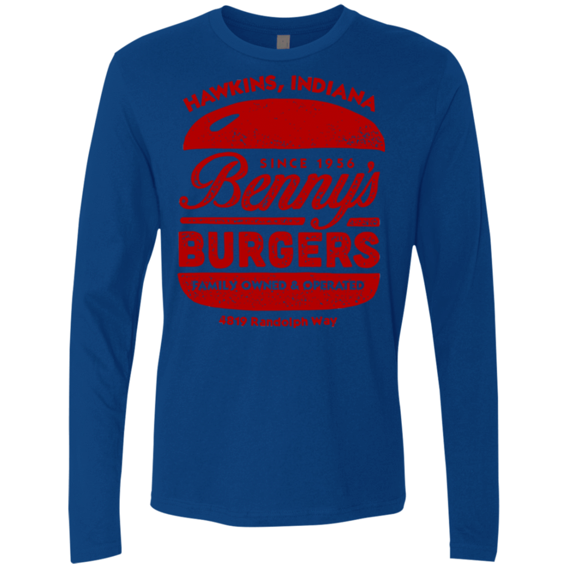 T-Shirts Royal / Small Benny's Burgers Men's Premium Long Sleeve