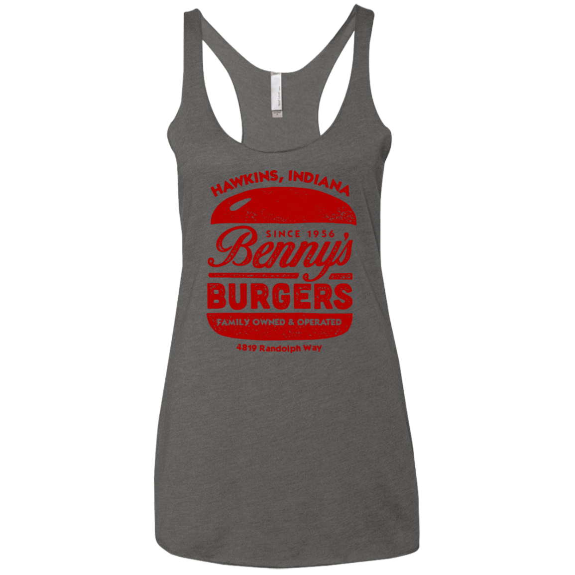 T-Shirts Premium Heather / X-Small Benny's Burgers Women's Triblend Racerback Tank