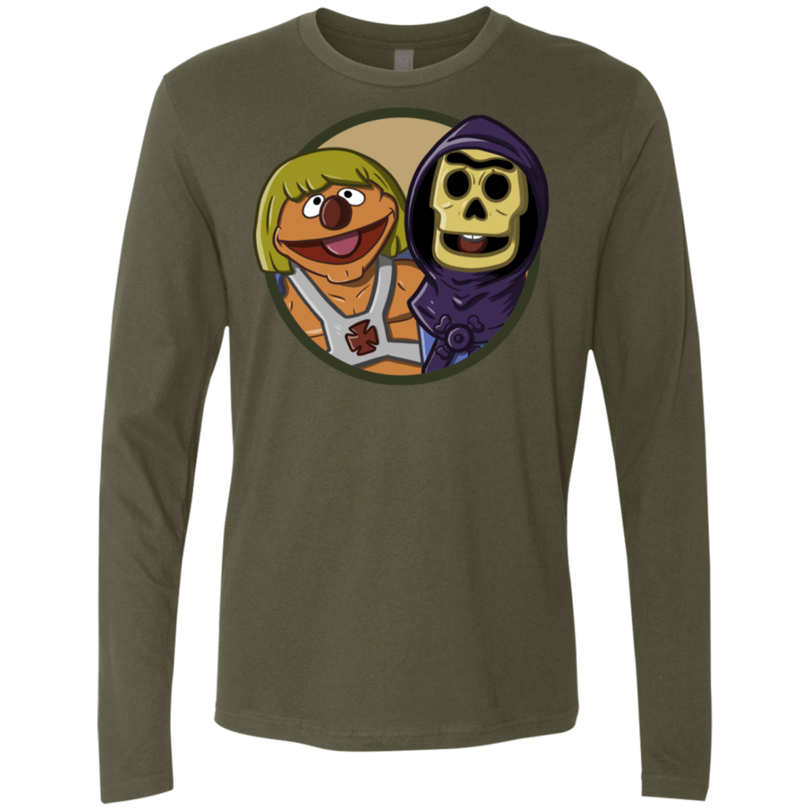 T-Shirts Military Green / S Bert and Ernie Men's Premium Long Sleeve