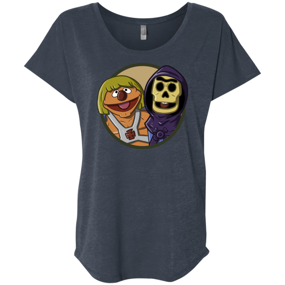 T-Shirts Vintage Navy / X-Small Bert and Ernie Triblend Dolman Sleeve