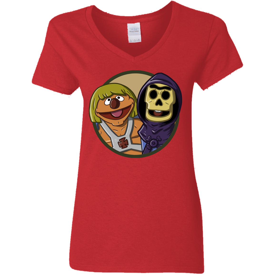 T-Shirts Red / S Bert and Ernie Women's V-Neck T-Shirt
