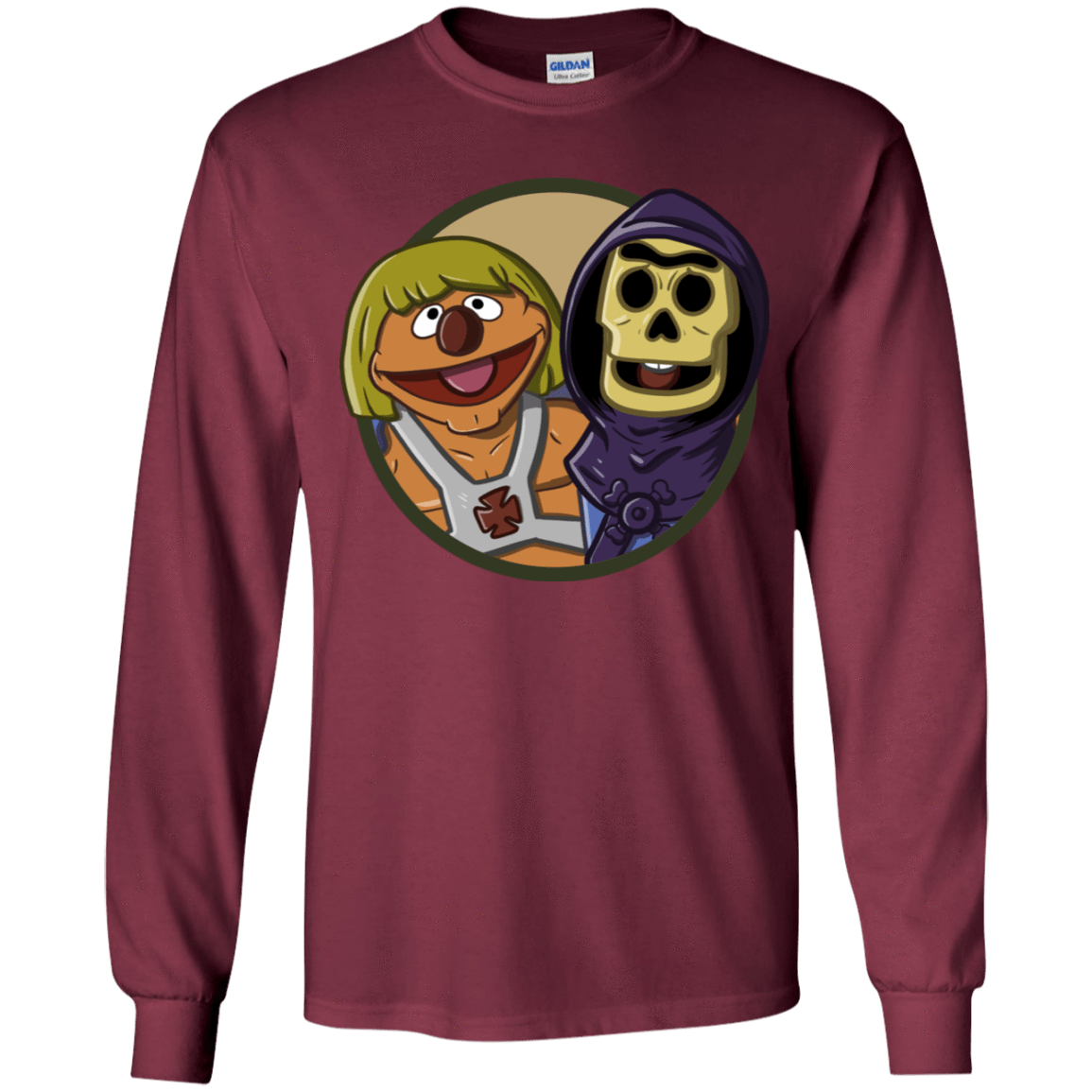 T-Shirts Maroon / YS Bert and Ernie Youth Long Sleeve T-Shirt