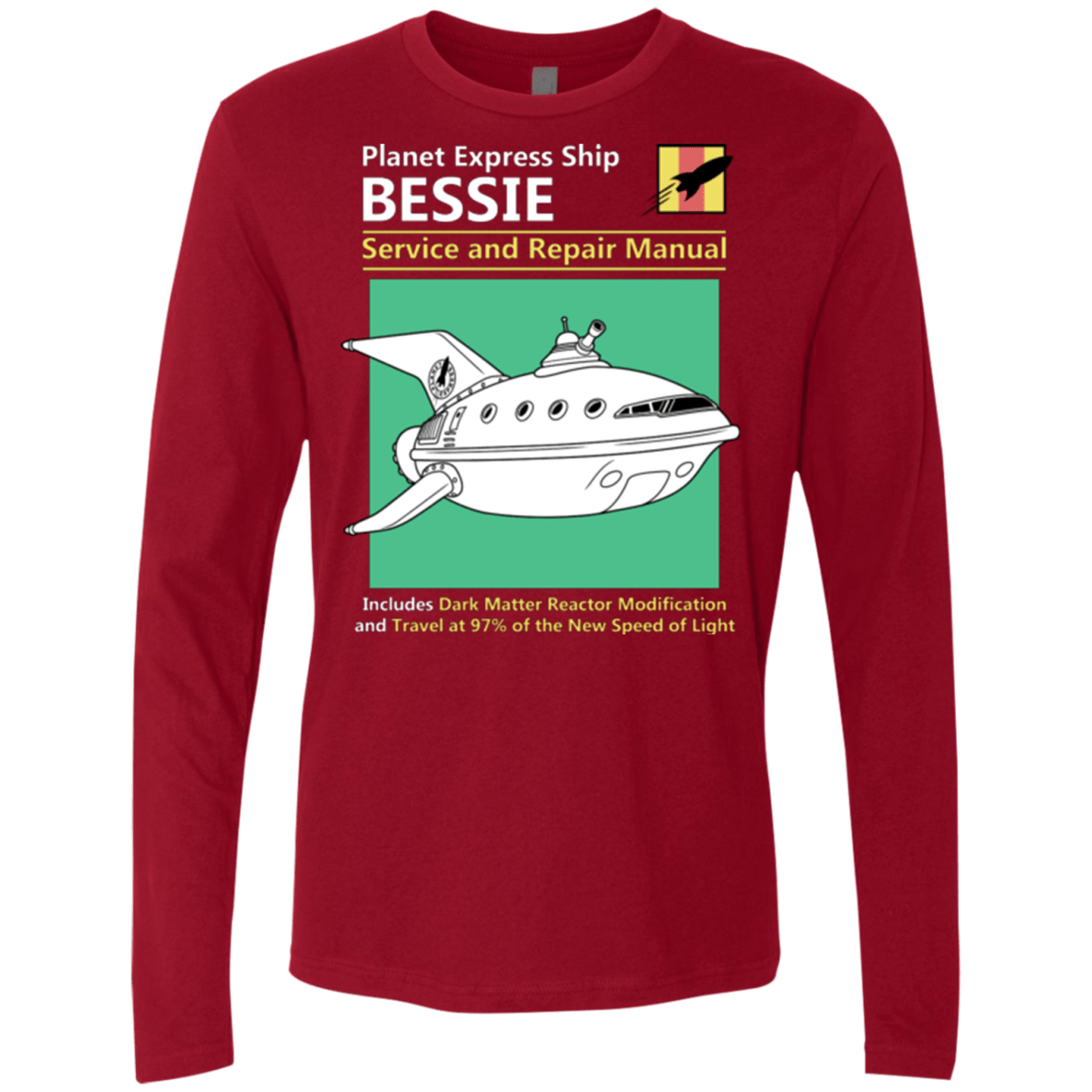 T-Shirts Cardinal / Small Bessie Service and Repair Manual Men's Premium Long Sleeve