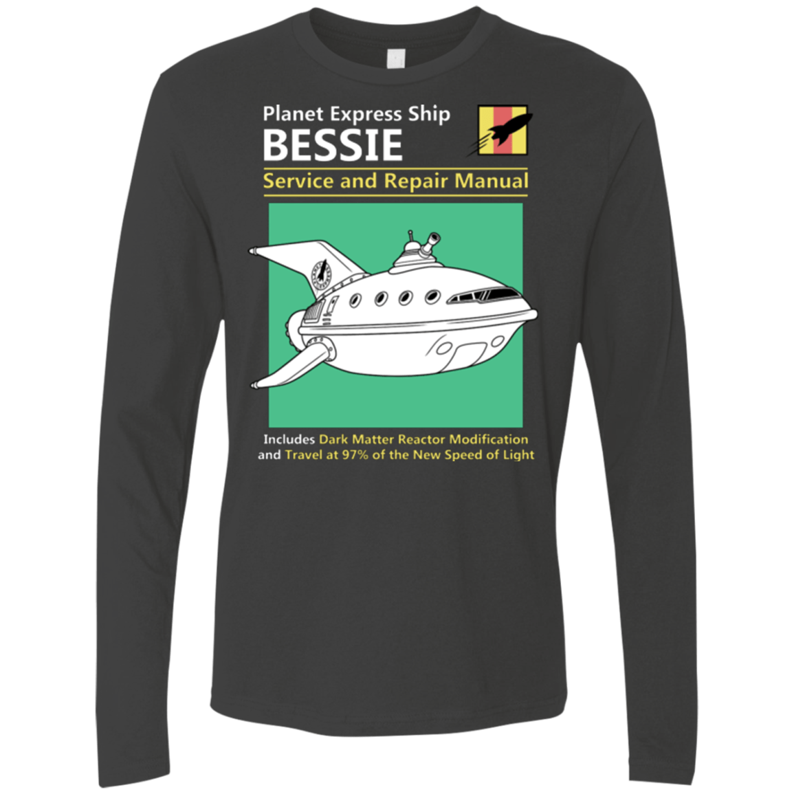 T-Shirts Heavy Metal / Small Bessie Service and Repair Manual Men's Premium Long Sleeve