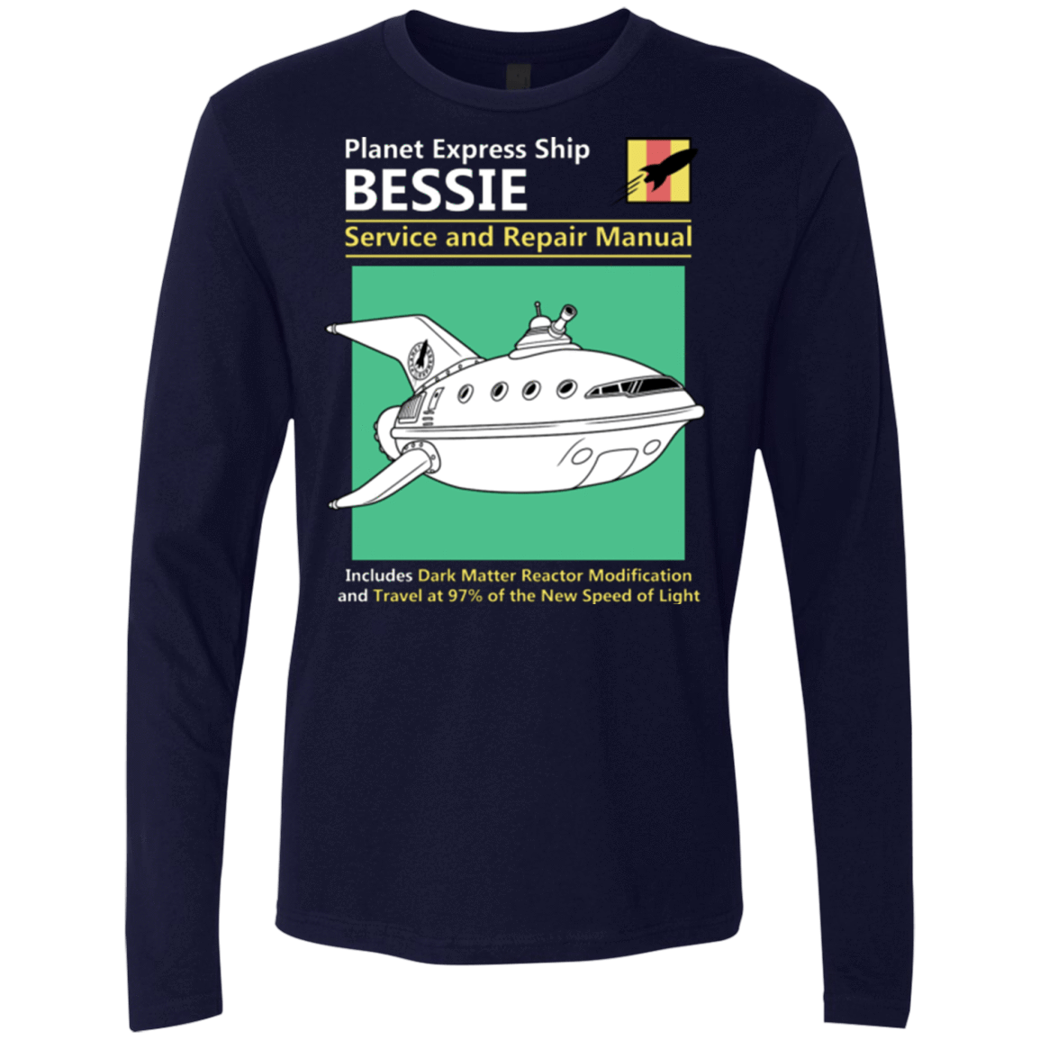 T-Shirts Midnight Navy / Small Bessie Service and Repair Manual Men's Premium Long Sleeve