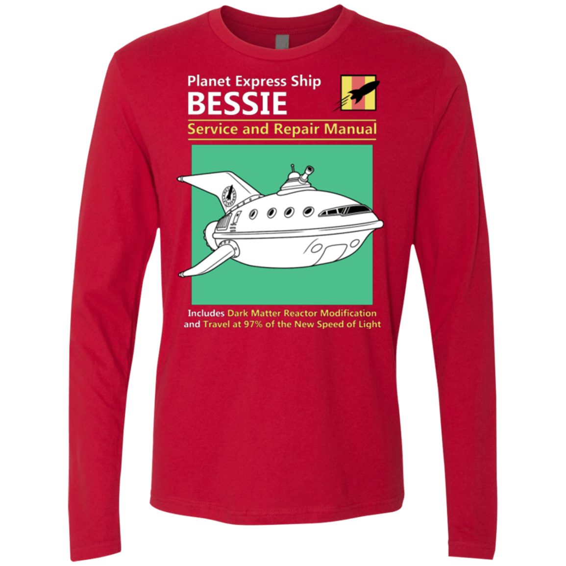T-Shirts Red / Small Bessie Service and Repair Manual Men's Premium Long Sleeve