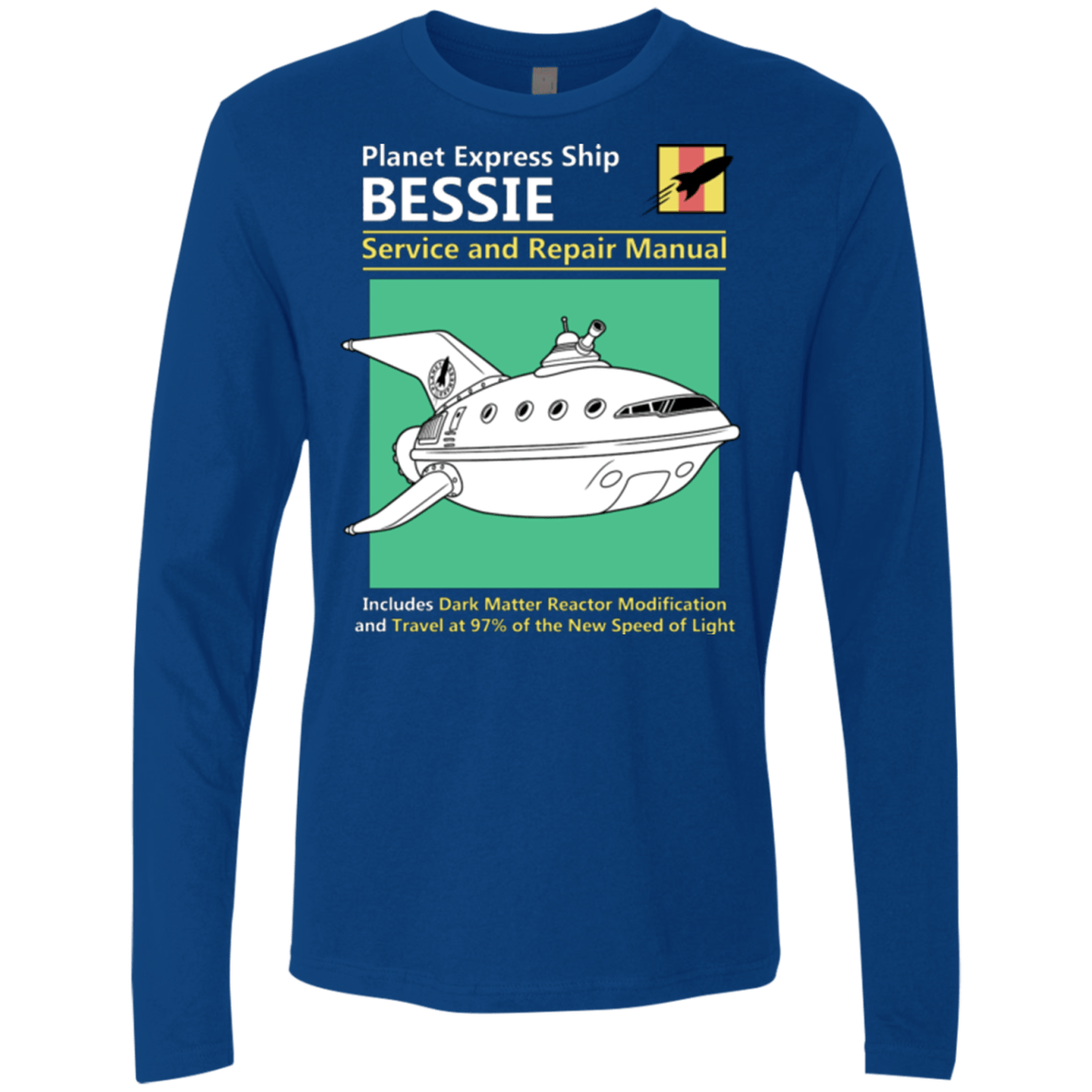 T-Shirts Royal / Small Bessie Service and Repair Manual Men's Premium Long Sleeve