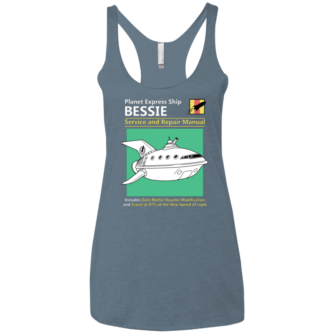 T-Shirts Indigo / X-Small Bessie Service and Repair Manual Women's Triblend Racerback Tank