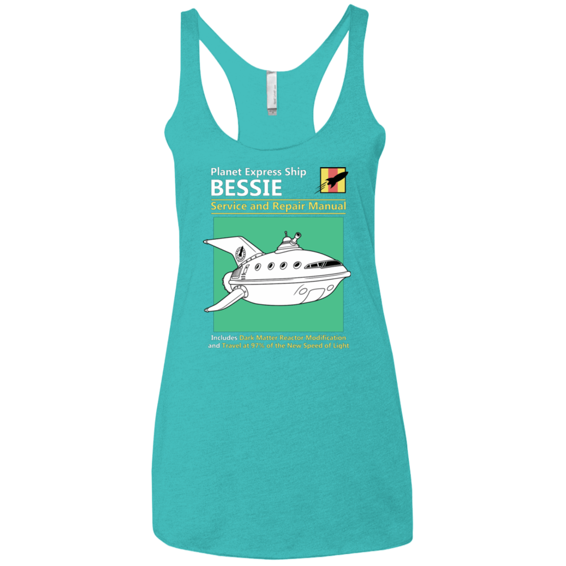 T-Shirts Tahiti Blue / X-Small Bessie Service and Repair Manual Women's Triblend Racerback Tank