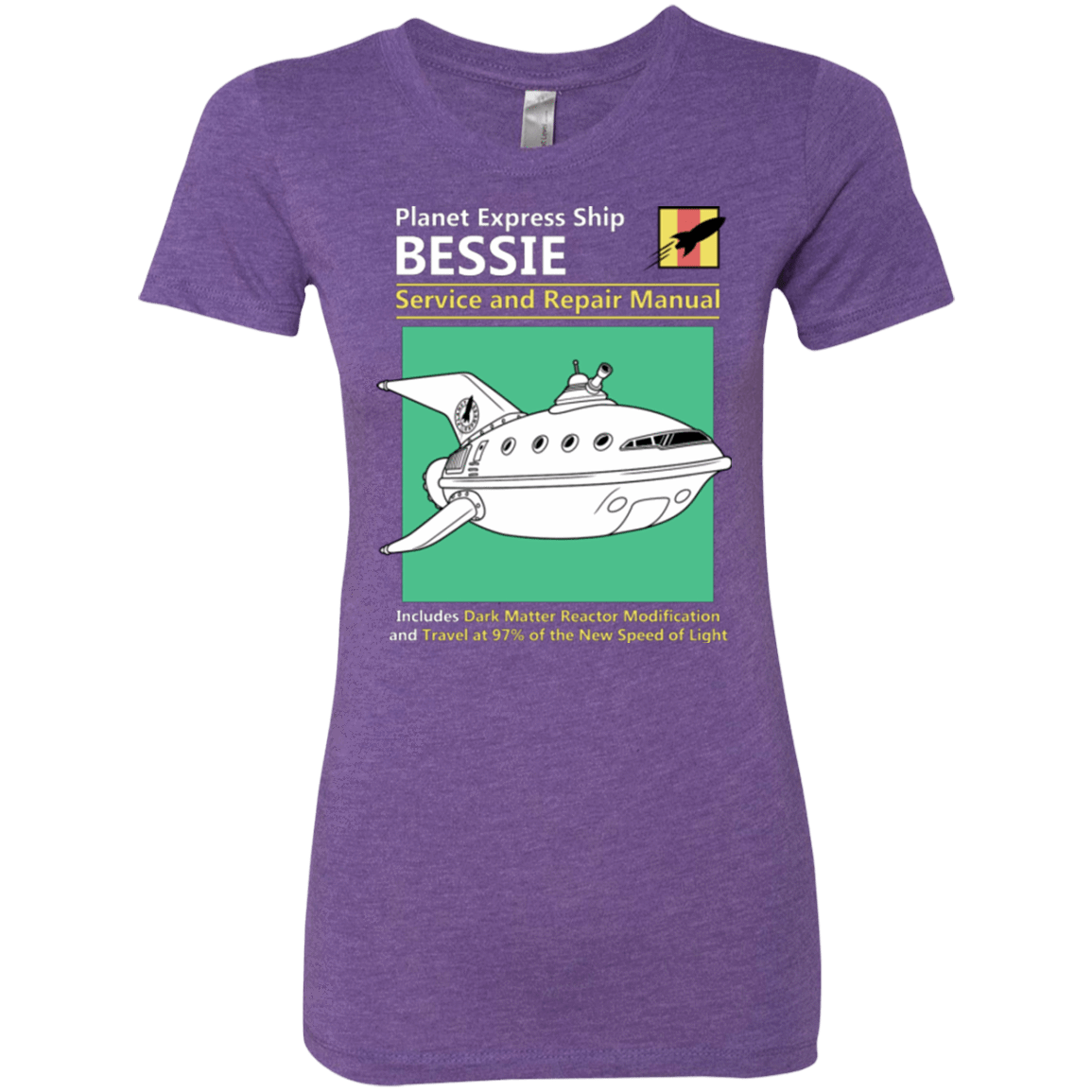 T-Shirts Purple Rush / Small Bessie Service and Repair Manual Women's Triblend T-Shirt
