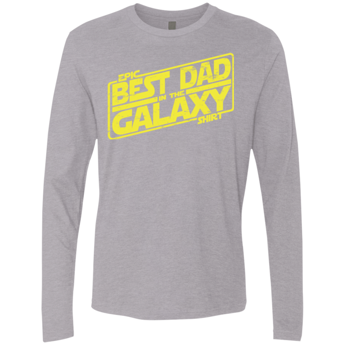 T-Shirts Heather Grey / Small Best Dad in the Galaxy Men's Premium Long Sleeve
